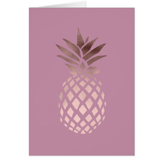 elegant chick clear rose gold tropical pineapple (Front)