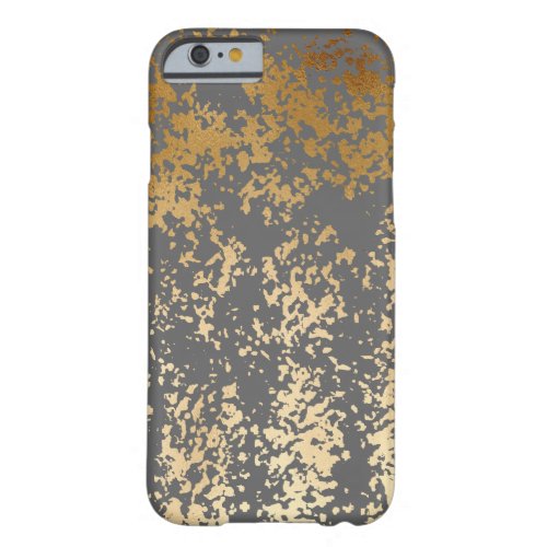 elegant chick faux gold and grey brushstrokes barely there iPhone 6 case