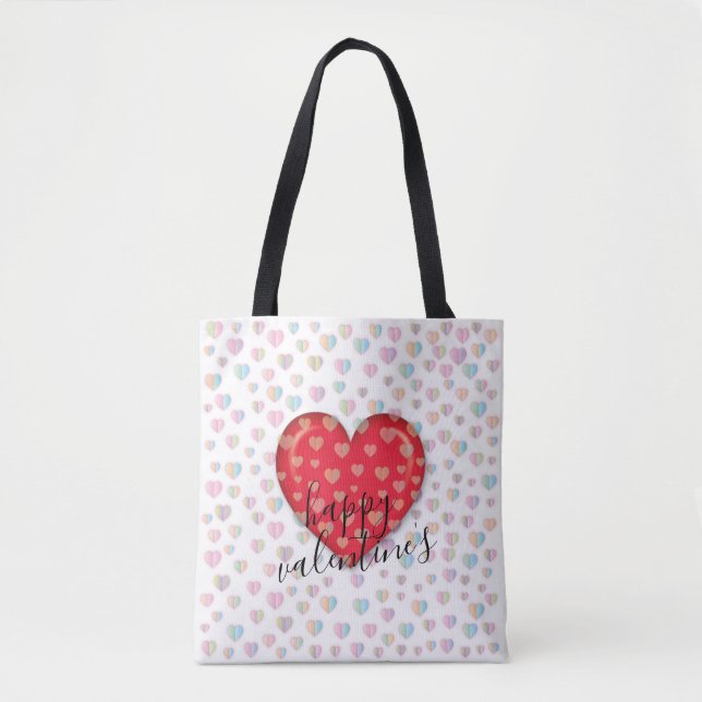 Elegant Chick Valentines Gift Bag with Heart (Front)