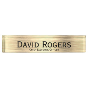 Elegant Chief Executive Officer Desk Name Plate