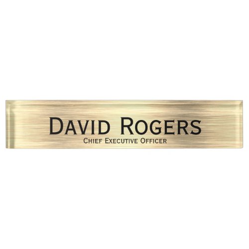 Elegant Chief Executive Officer Desk Name Plate