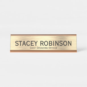 Elegant Chief Operating Officer Desk Name Plate