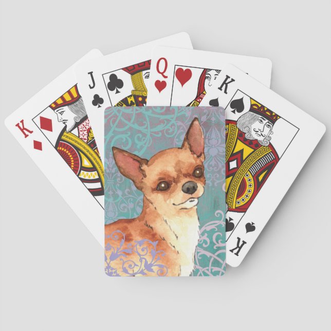 Elegant Chihuahua Poker Cards (Back)