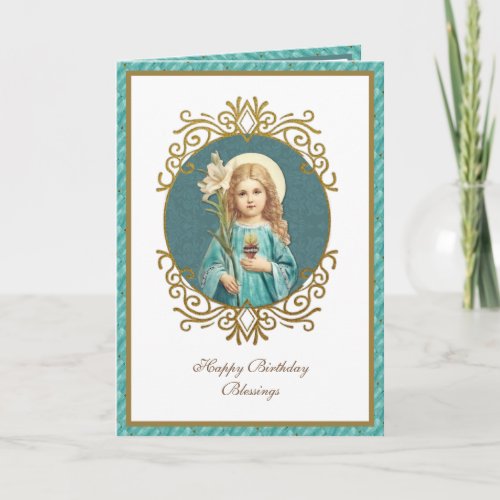  Elegant Child Virgin Mary Vintage Religious Card