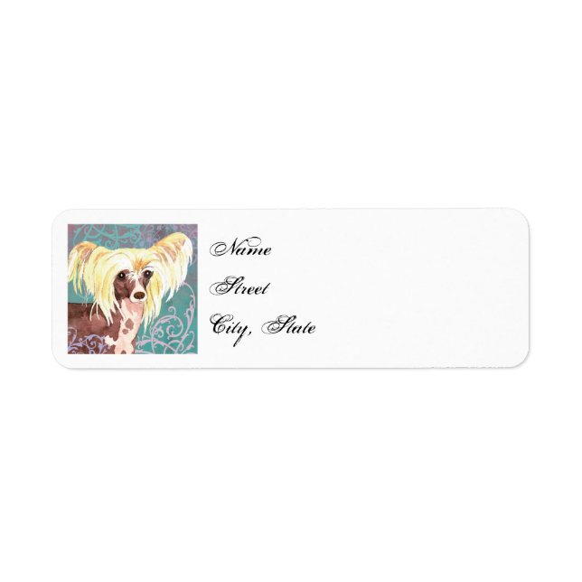 Elegant Chinese Crested Label (Front)