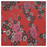 Elegant Chinese Flower Print Fabric