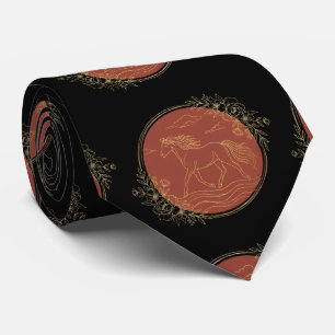 Elegant Chinese New Year 2026 Year of the Horse Neck Tie