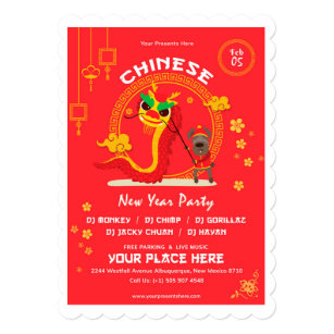 Chinese New Year Party Invitations | Zazzle