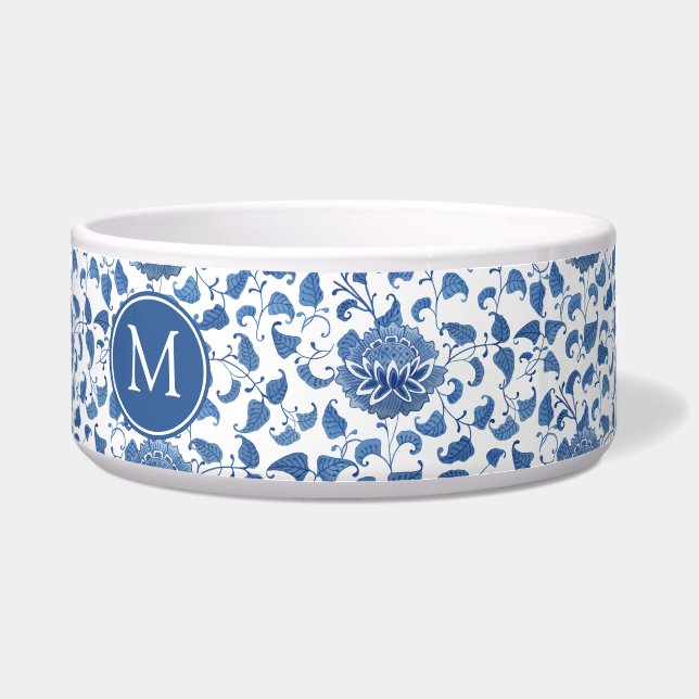 Elegant Chinese Pottery Pattern Blue And White Bowl (Front)