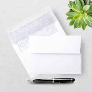 Elegant Chinoiserie Blue Floral Wedding Envelope Liner