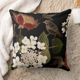 Elegant Chinoiserie Inspired Floral Blooms       Throw Pillow