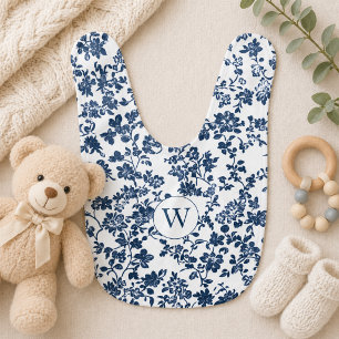 Elegant Chinoiserie Monogram Baby Bib