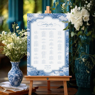Elegant Chinoiserie Wedding Seating Chart ID1094 Foam Board