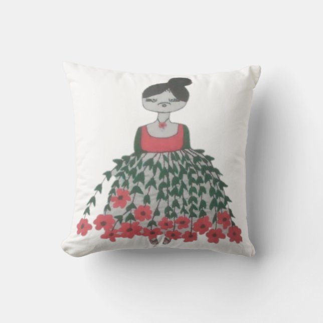 Elegant Chitrali Embroidery Pillow (Front)