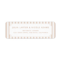 Elegant Choco Brown Striped Pattern Baby Shower