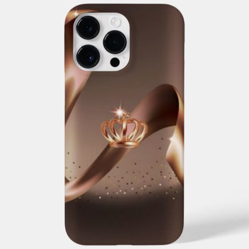Elegant chocolate colour royal flair  Case_Mate iPhone 14 pro max case
