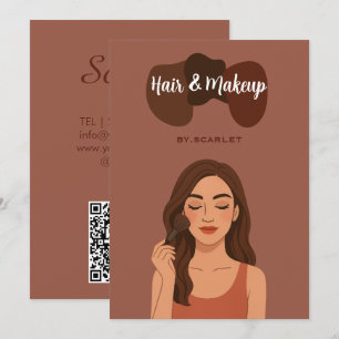 Elegant Chocolate Courageous Skill,Tender Beauty. Holiday Card