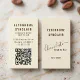 Elegant Chocolate Embossed Texture Look QR Code Business Card | Zazzle