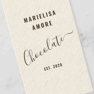 Elegant Chocolate Embossed Texture Look QR Code Business Card