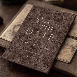 Elegant Chocolate Mocha Wedding Save The Date