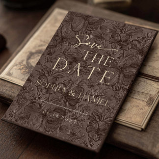Elegant Chocolate Mocha Wedding Save The Date