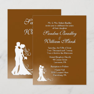 Elegant Chocolate Wedding Invitation