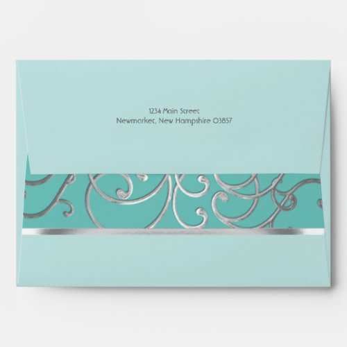 Elegant Choose Colors Silver Filigree Envelope