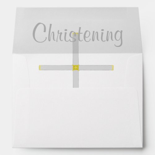Elegant Christening Cross Envelopes
