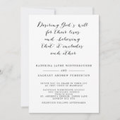 Elegant Christian Calligraphy  Wedding Invitation (Front)