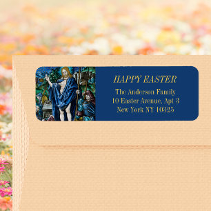Elegant Christian Catholic Resurrection Joy Easter Label