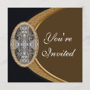 Elegant Christian Cross Party Invitation