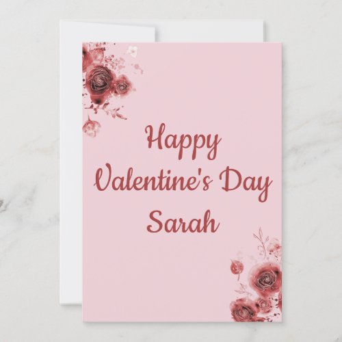 Elegant Christian Floral Valentines Day Card