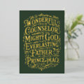 Elegant Christian Isaiah 9 Bible Verse Foil Holiday Card | Zazzle