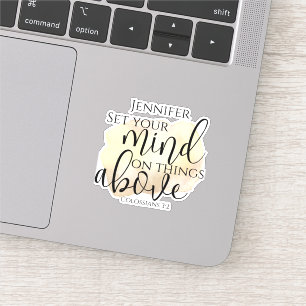 Elegant Christian Quote Bible Verse Things Above S Sticker