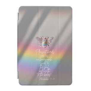 Elegant Christian Rainbow Photograph Pastel Bee iPad Mini Cover
