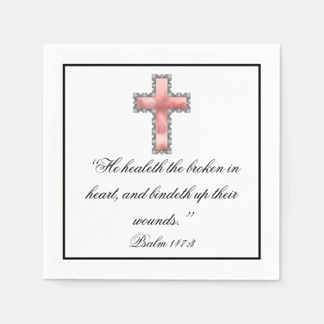 Elegant Christian Sympathy  Napkins (Front)