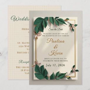 Elegant Christian Wedding e-invite Invitation