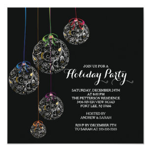 ball christmas invitations zazzle