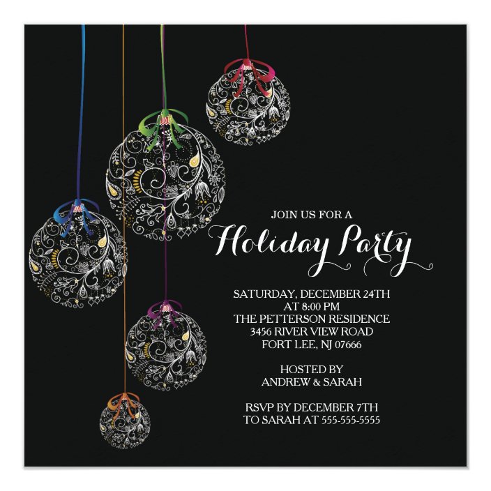 christmas ball invitation