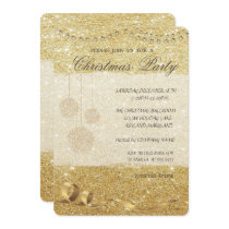 Elegant Christmas Balls,Glittery ,Christmas Party Invitation