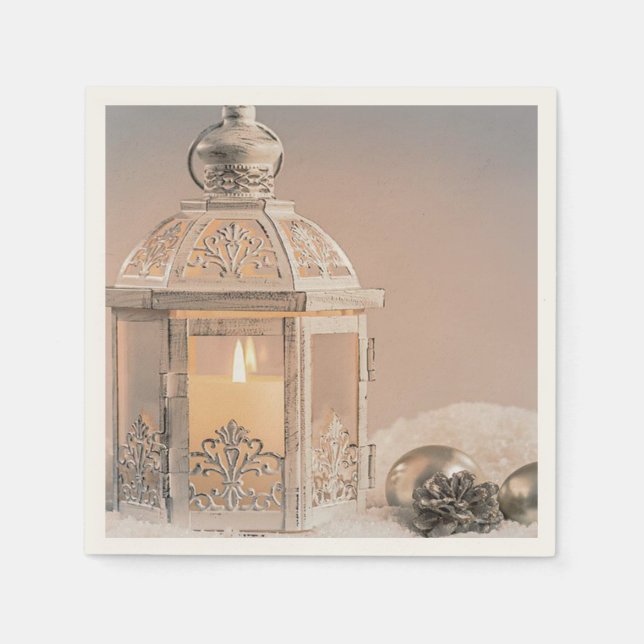 Elegant Christmas Balls,Lantern Napkins (Front)