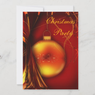 Elegant Christmas Bauble Bauble Double Sided Invitation