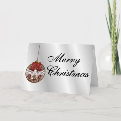 Elegant Christmas Bauble Holiday Card