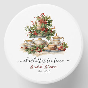 Elegant Christmas Bridal Shower Tea Time Party Mini Candle Favors