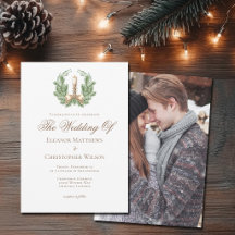 Elegant Christmas Candle Minimalist Wedding