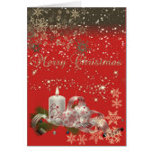 Elegant Christmas Candle ,Snowflakes,Sparkle (Front)