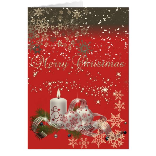 Elegant Christmas Candle ,Snowflakes,Sparkle (Front)