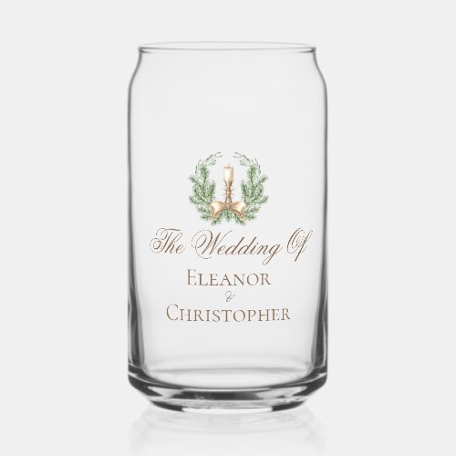 Elegant Christmas Candle Wreath Wedding Custom Can Glass