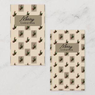 Elegant Christmas Candy Cane Monogram J Wrapping P Note Card