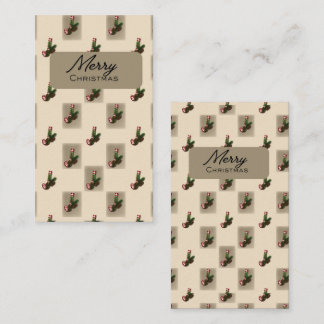 Elegant Christmas Candy Cane Monogram J Wrapping P Note Card